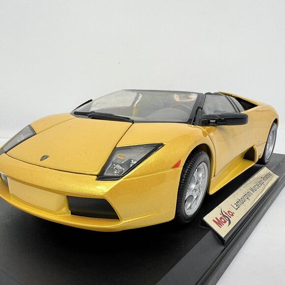 Maisto Lamborghini Murciélago Roadster 1:18 Yellow Convertible Collectable - Picture 2 of 15